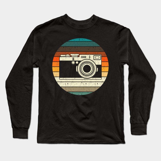 Vintage Retro Camera Photographer Gift Long Sleeve T-Shirt by Delightful Designs